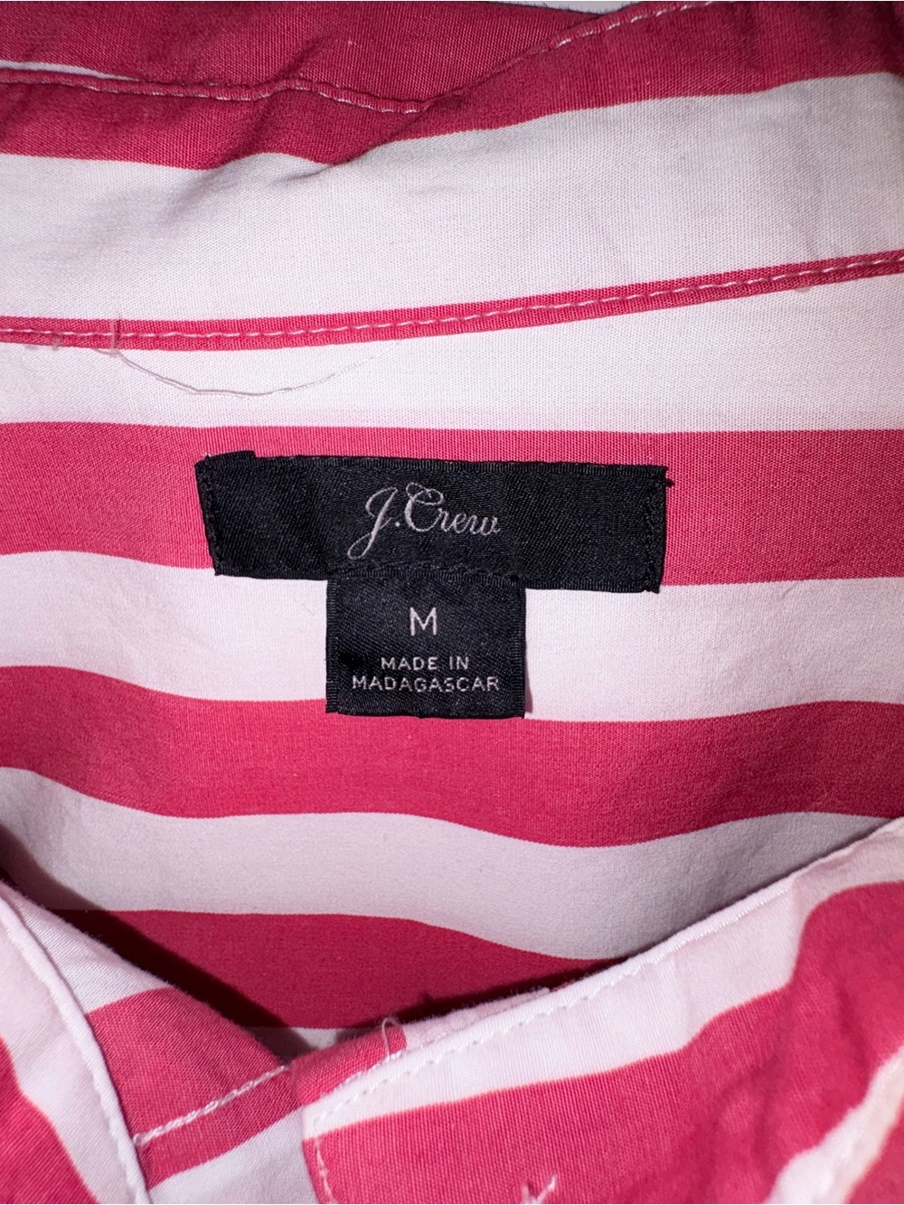 J. Crew Red and White Striped Button-Down Shirt - Picture 3 of 4